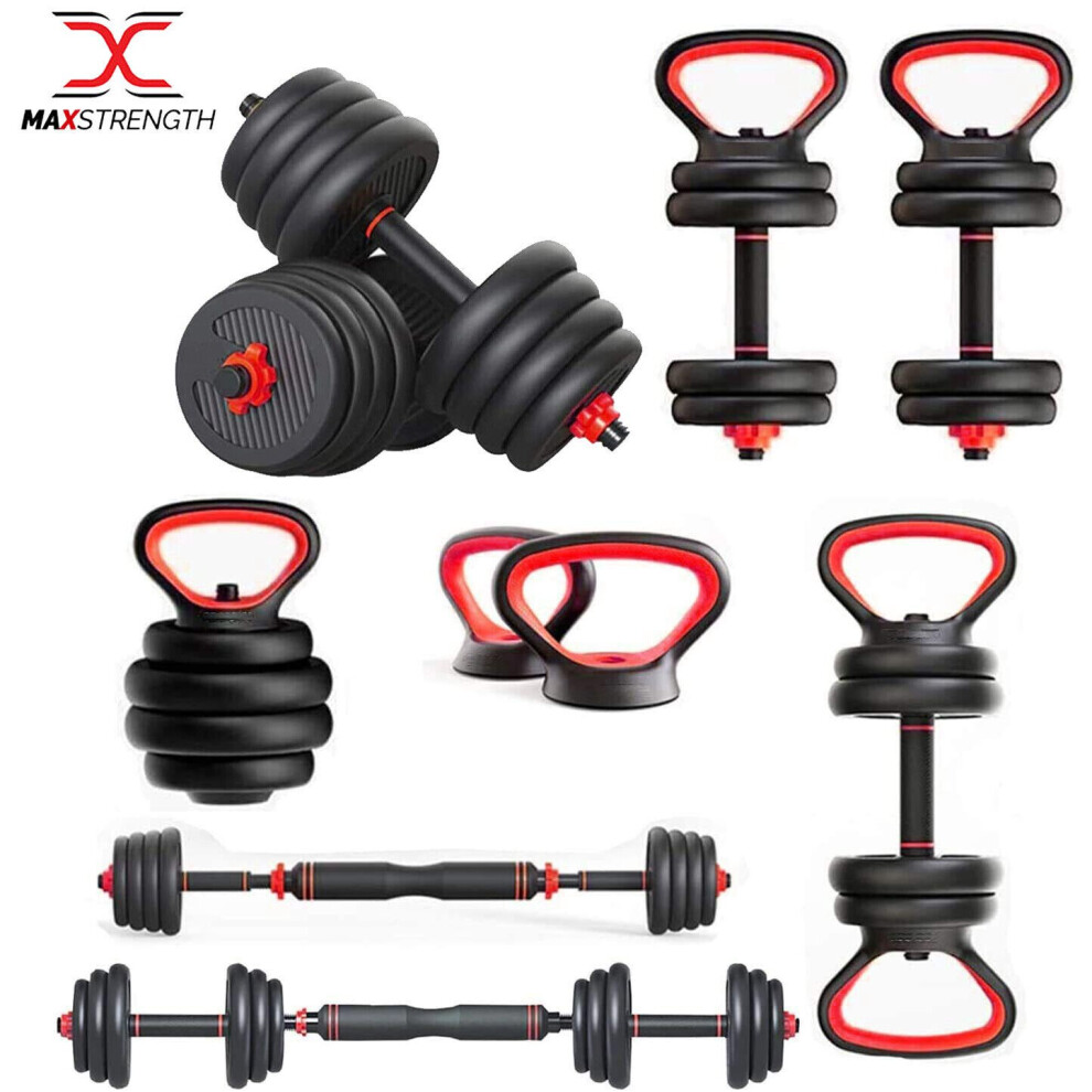 (20KG Set) Adjustable Kettle Bell Dumbbell Weights for Home Gym Fitness