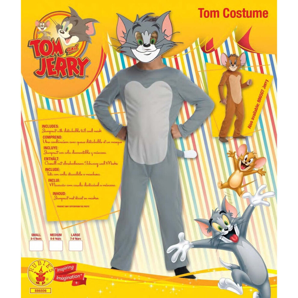 Rubies Rubie's Official Tom And Jerry, Tom Child's Costume - Small 3-4 Years