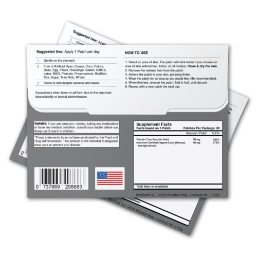 Patch Aid Simply Iron Topical Patch - 30 Daily Patches 1