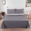 (Double, Grey) Flat Sheet Egyptian Cotton Single Double King Size 1