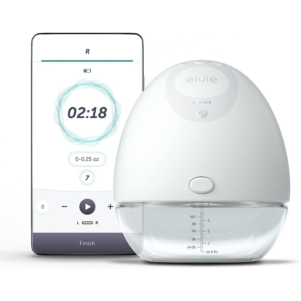 Elvie Pump Single (24/28 mm) - Electric Breast Pump For Easy Pumping, Convenient, Portable Nursing Pump With App Function