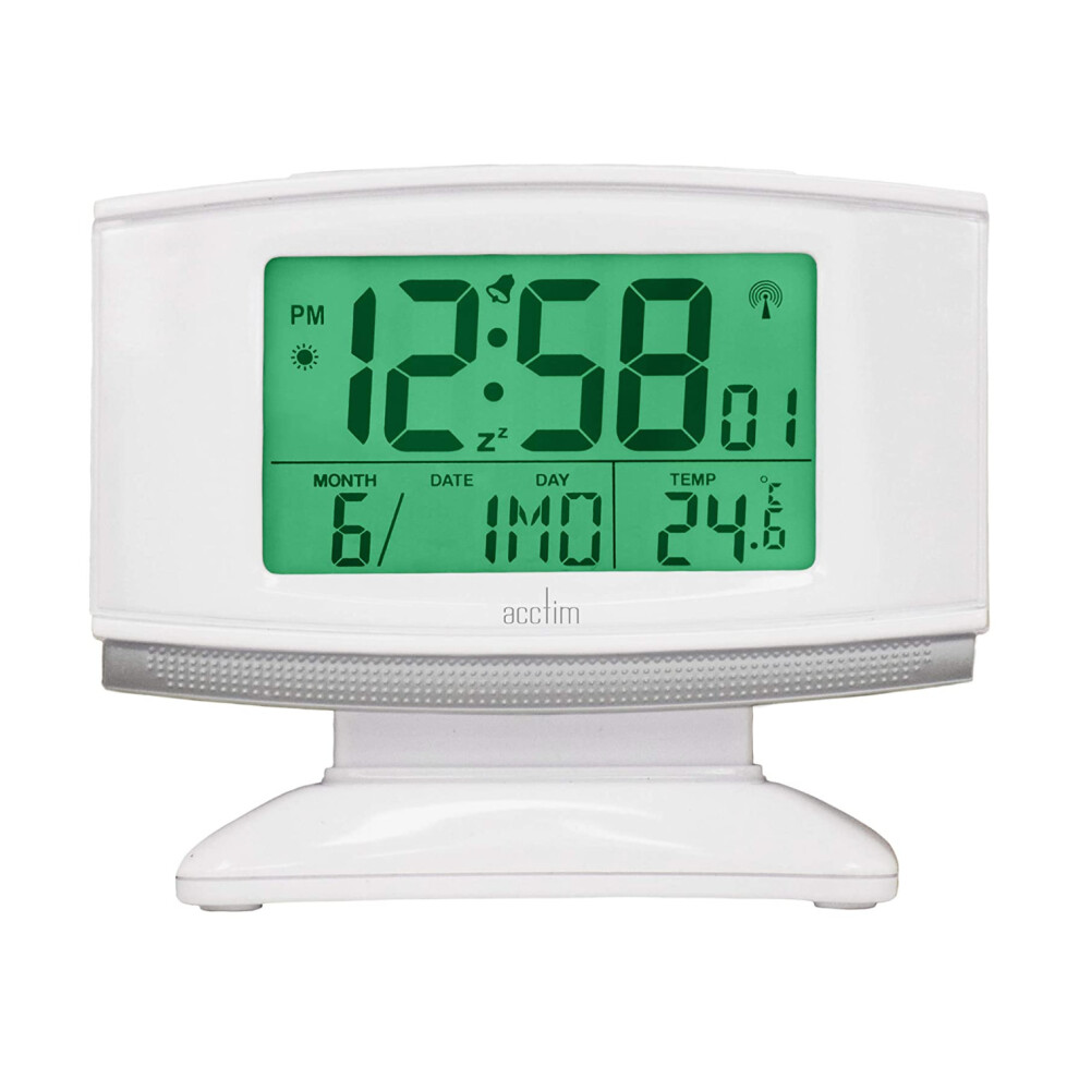 Acctim Integra 2 Radio Controlled Alarm Clock White
