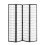 Living And Home (Black) 4-Panel Solid Wood Folding Room Divider Screen 4