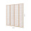 Living And Home (Natural) 4-Panel Solid Wood Folding Room Divider Screen 7