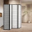Living And Home (Black) 4-Panel Solid Wood Folding Room Divider Screen 2