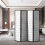 Living And Home (Black) 4-Panel Solid Wood Folding Room Divider Screen 3
