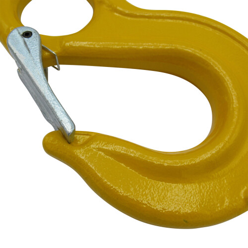 (Grade 80, 7MM) Lifting Chain Sling Hook Safety Catch (Fixed Eye) 2