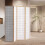 Living And Home (Natural) 4-Panel Solid Wood Folding Room Divider Screen 2
