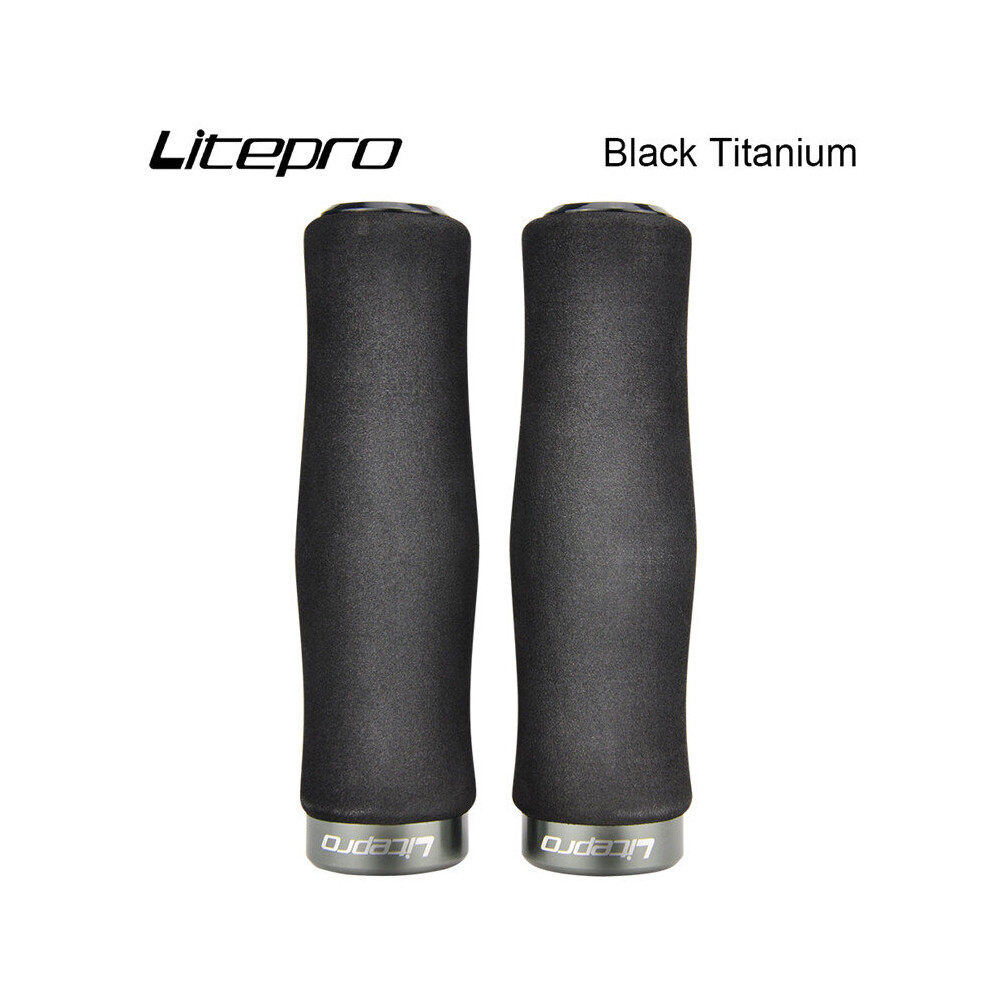 Photos - Grip & Bar End  Litepro Folding Bike Ultra-light Single Side Locking Handlebar Cover Sponge Handle Cover Road Mountain Bi(a-black titanium)