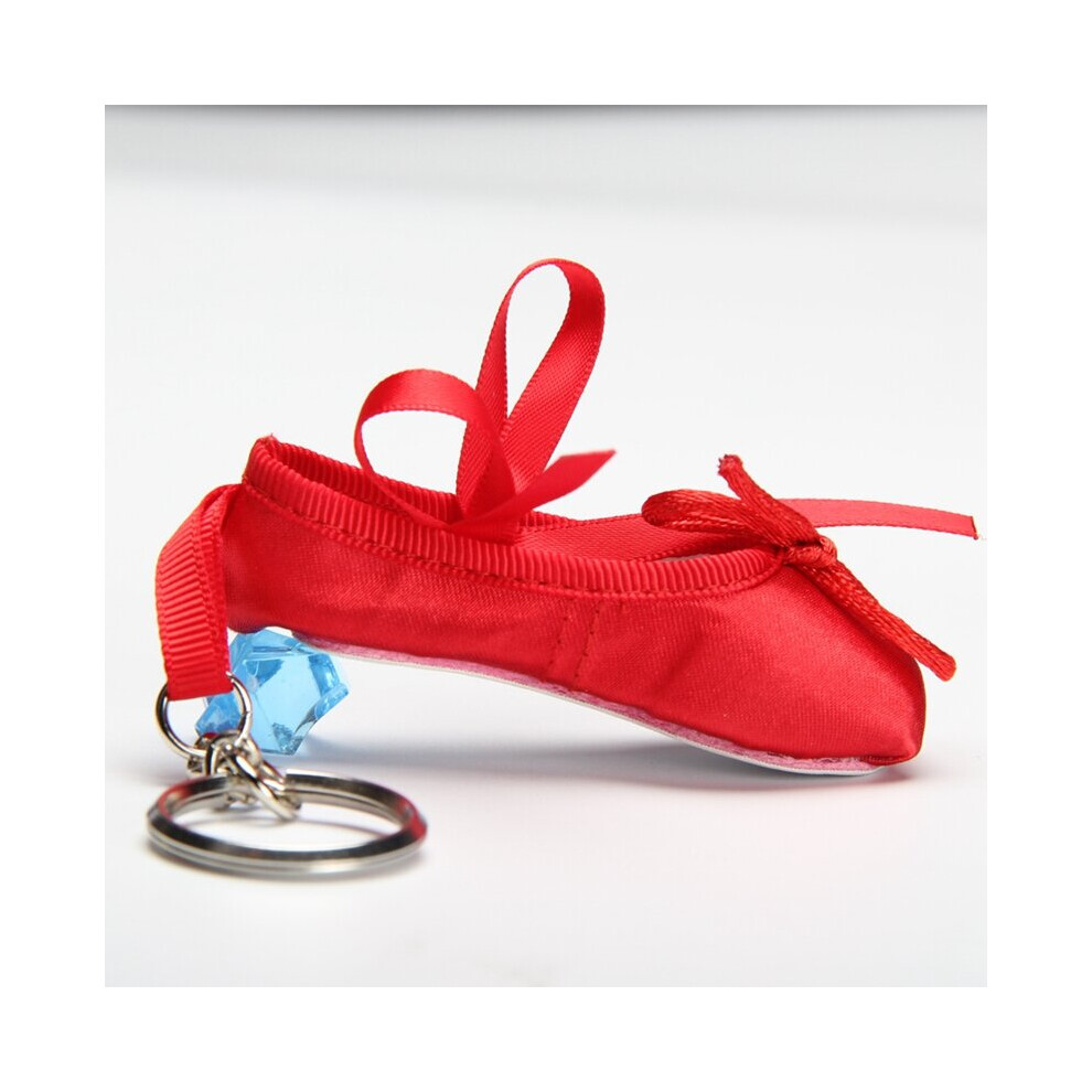 (a-Red) Kids Ballerina Mini Ballet Shoe Ballet Keychain  Gift Satin Pointe Shoes Key Ring Pink Dance shoes Ballet Bag Charm Chain DT009-image-OPC-PBVB2XQ-NEW