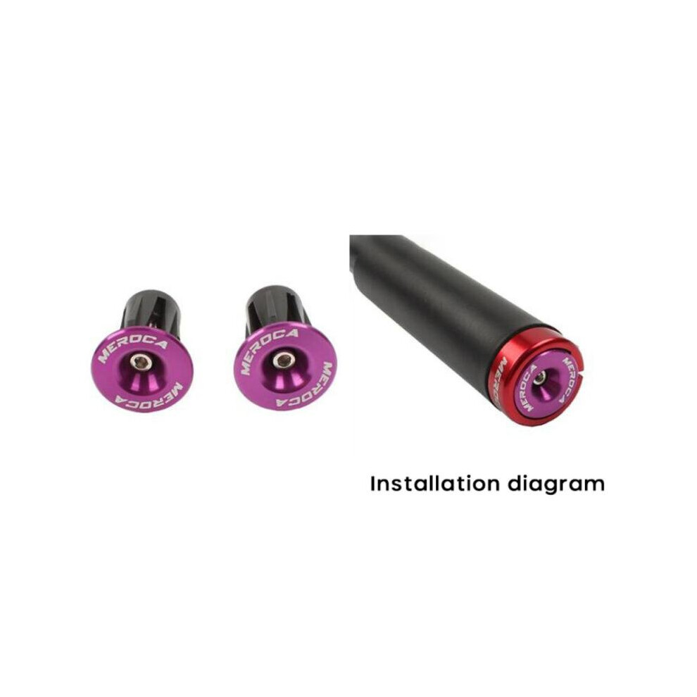 Photos - Grip & Bar End  1 Pair Bike Handlebar End Plugs MTB Road Bike Cycling Aluminum Handlebar Grips Handle Bar Cap Cover Bicycle A(a-A05 pruple)