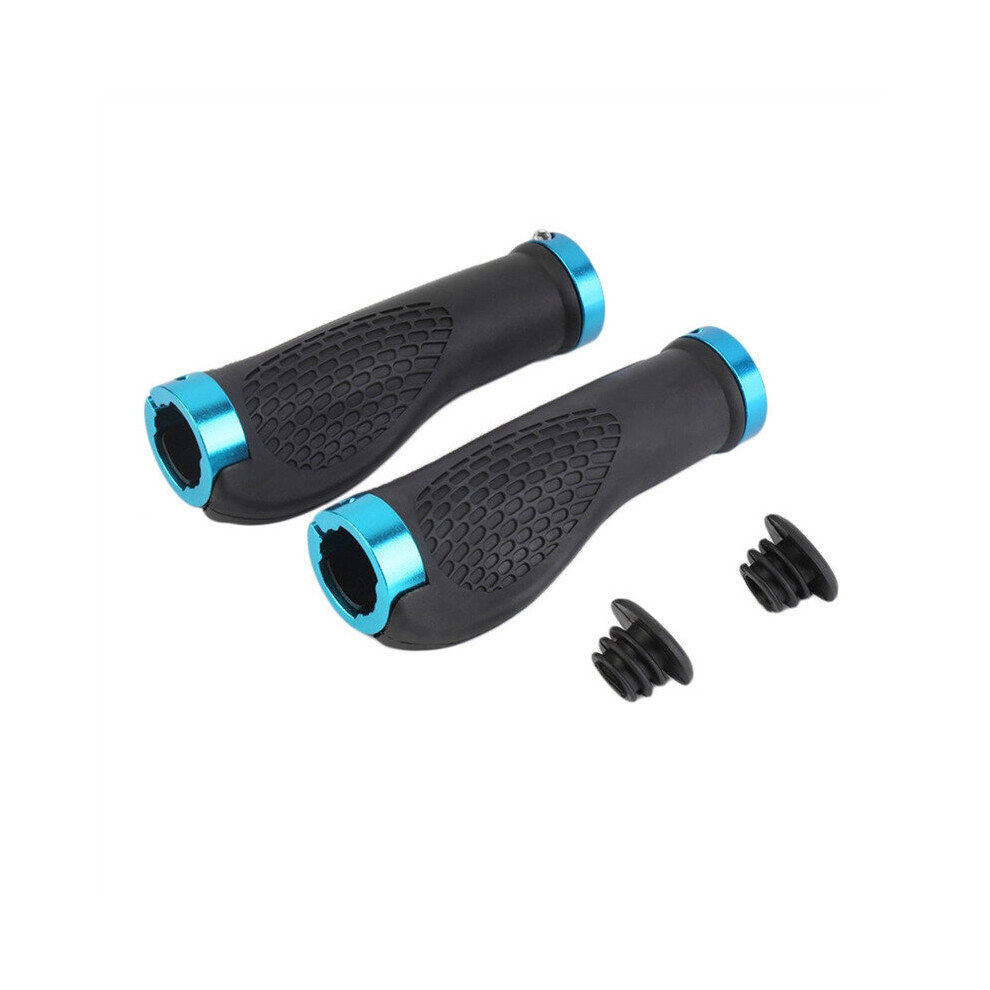 Photos - Grip & Bar End Mountain Road Bicycle Handlebar Grips Ergonomic Rubber Bike Anti-Skid Rubber Lock Handlebar Bike Handle Grips Cyc(a-A-blue)