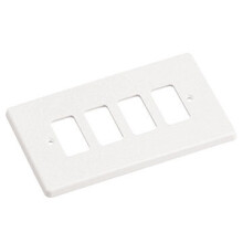 Crabtree 5574 Grid Switch Cover Plate - 4 Gang White.