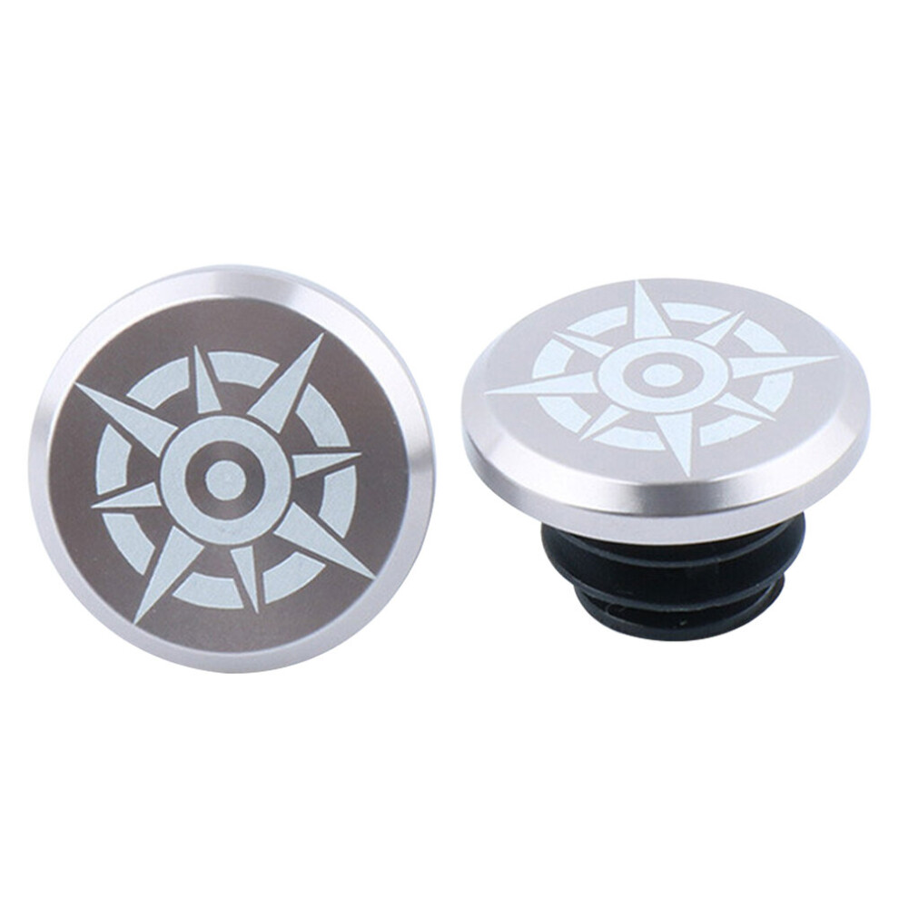 Photos - Other Steering Components  2Pcs MTB Mountain Bicycle Grip Handle Bar End Cap Aluminium Alloy Road Bike Handlebar Plugs Caps Bicycle Acc(a-Grey-Astral)
