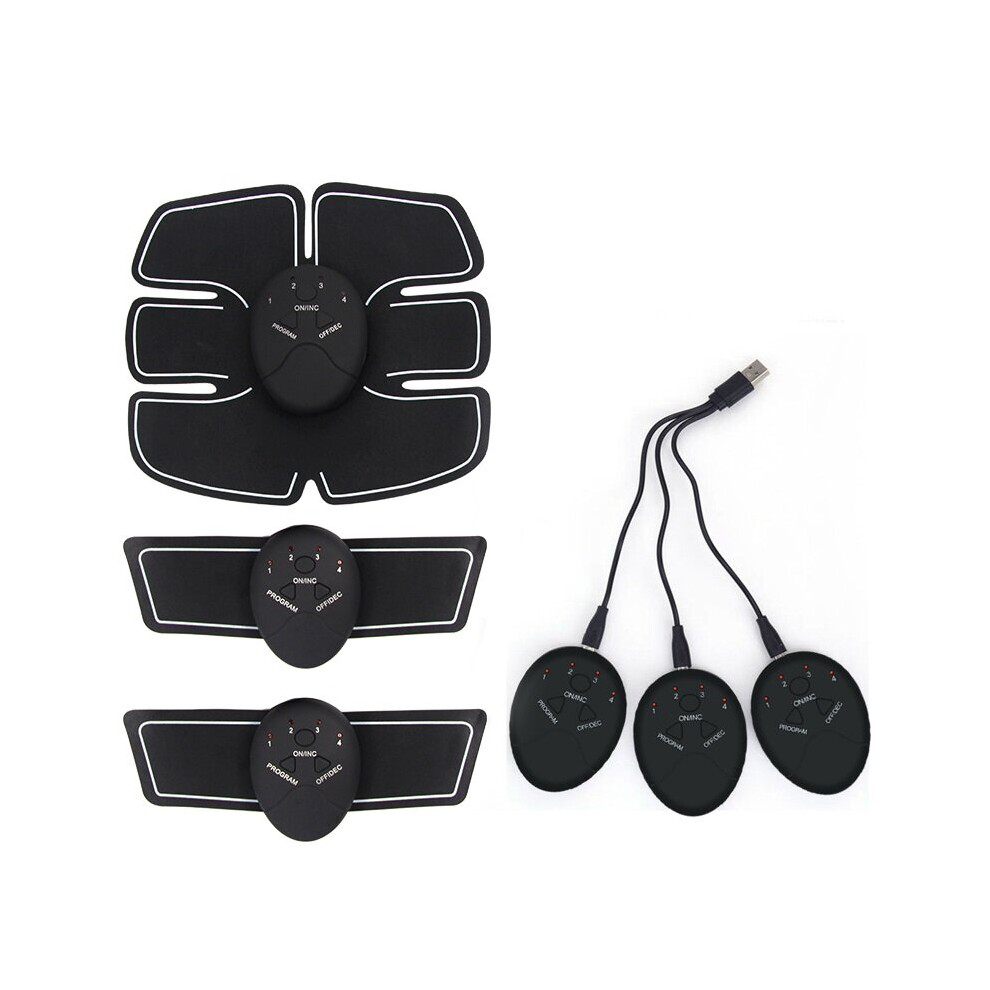 (a-Beige) ABS Stimulator Muscle Toner Rechargeable Abdominal Toning Belt EMS Abdomen Muscle Trainer Fitness Equipment Exercise At Home Gym-image-OPC-PBVB9BC-NEW