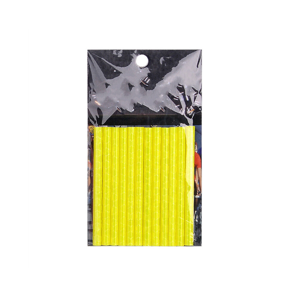 Photos - Climbing Gear  12Pcs Bike Bicycle Wheel Spokes Reflective Sticker Tube Warning Safety Light DIY Cycling Reflector Reflective Tub(a-Yellow)