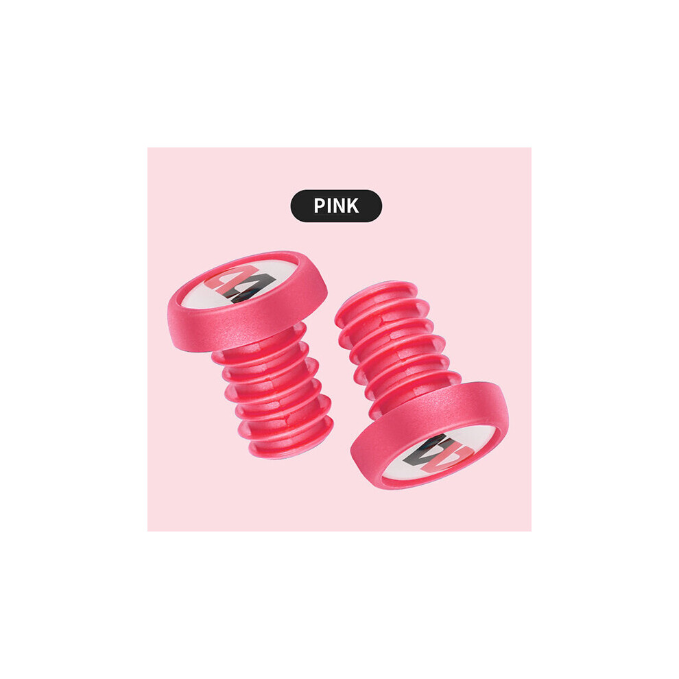 Photos - Grip & Bar End  WEST BIKING 1 Pair Bicycle Grip Handle Bar End Cap Handlebar Ultralight MTB Bike Bar End Plugs For Handleba(a-B Screw Pink)