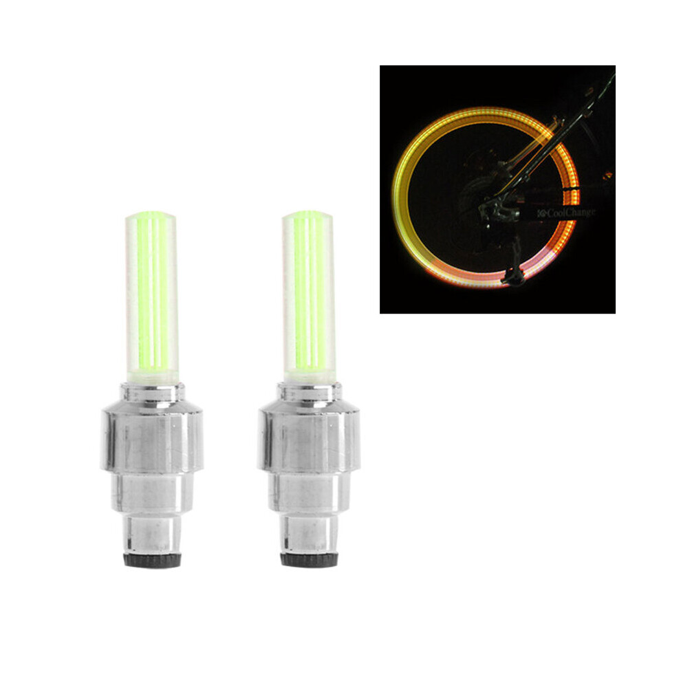 Photos - Climbing Gear  2Pcs Bike Lights Tyre Tire Valve Wheel Spokes LED Light 4 Color(a-Yellow)