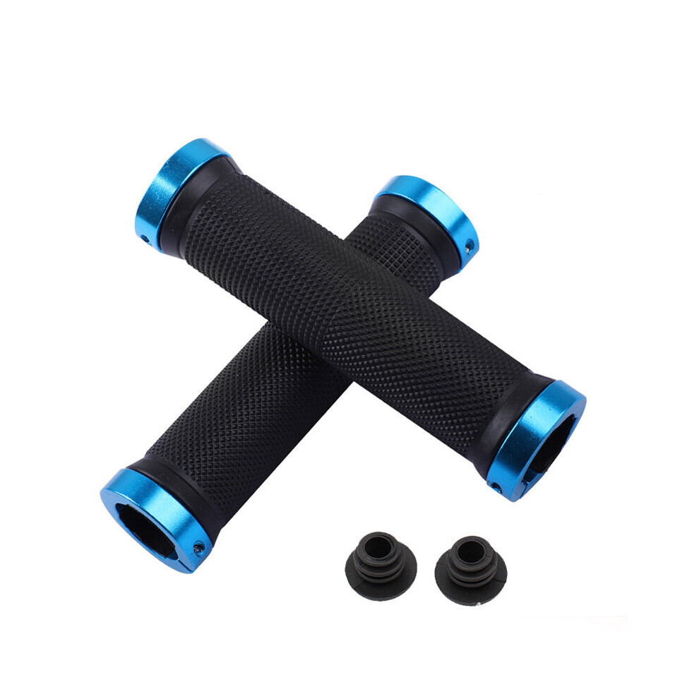 Photos - Grip & Bar End  Cycling Bmx Handle Grips Bikes Handlebar Grips Bicycle Grips MTB Bike Handbar Grips Rubber Non-slip Bilateral Lock(a-Blue)