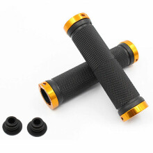 (a-Gold Grips) 1Pair Silicone MTB Bike Bicycle Grips Sponge Handlebar Soft Ultralight Grips Brake Grips Silicone Silica Glove Handle Anti-skid