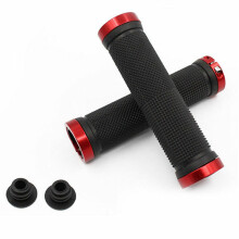 (a-Red Grips) 1Pair Silicone MTB Bike Bicycle Grips Sponge Handlebar Soft Ultralight Grips Brake Grips Silicone Silica Glove Handle Anti-skid