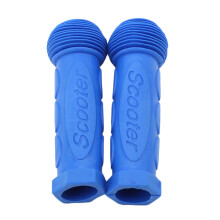 (a-blue) Child Children Kid Kids Bike Bicycle Tricycle Skateboard Scooter Rubber Grip Handle Handlebar Grips Anti-skid Colorful Blue Red