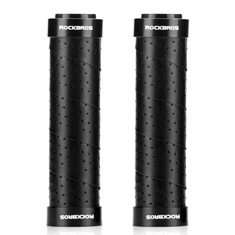 Photos - Grip & Bar End  ForROCKBROS Ultralight Bicycle Grips Road Bike Handle PU Handlebar Soft Grips Anti-slip Shock-absorbing Cycling Ac(a-black)