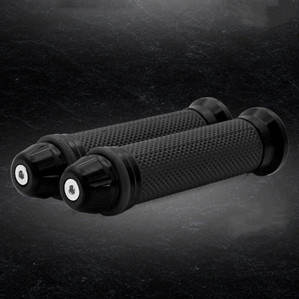 (A-B ) Itmtb Motorcycle Grips Aluminum Alloy Electric Scooter Mopeds Handlebar Grip Rubber Bicycle Handle Throttle Modified Accessories Black 4858099169247