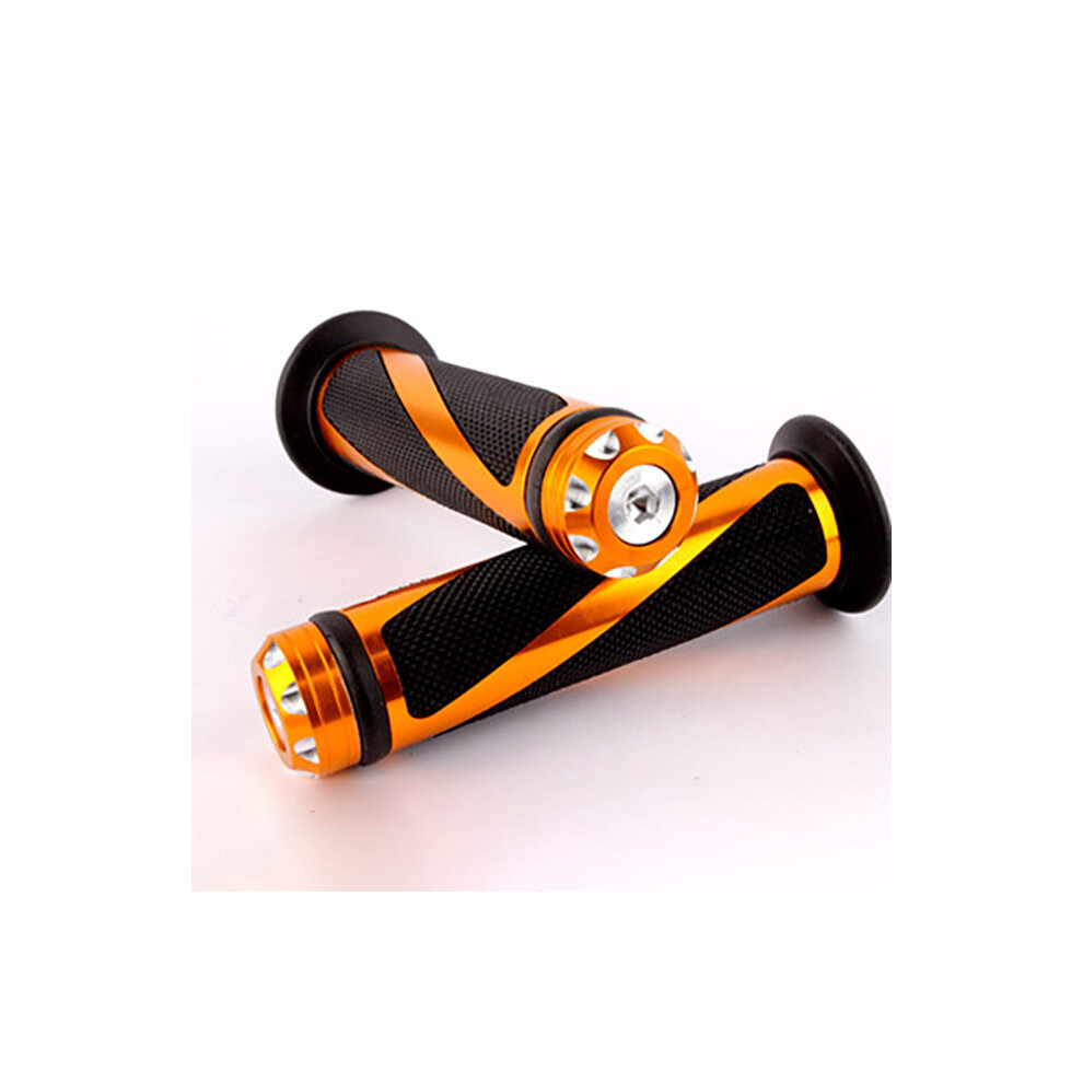 (A-A ) Itmtb Motorcycle Grips Aluminum Alloy Electric Scooter Mopeds Handlebar Grip Rubber Bicycle Handle Throttle Modified Accessories Golden 4858099169209
