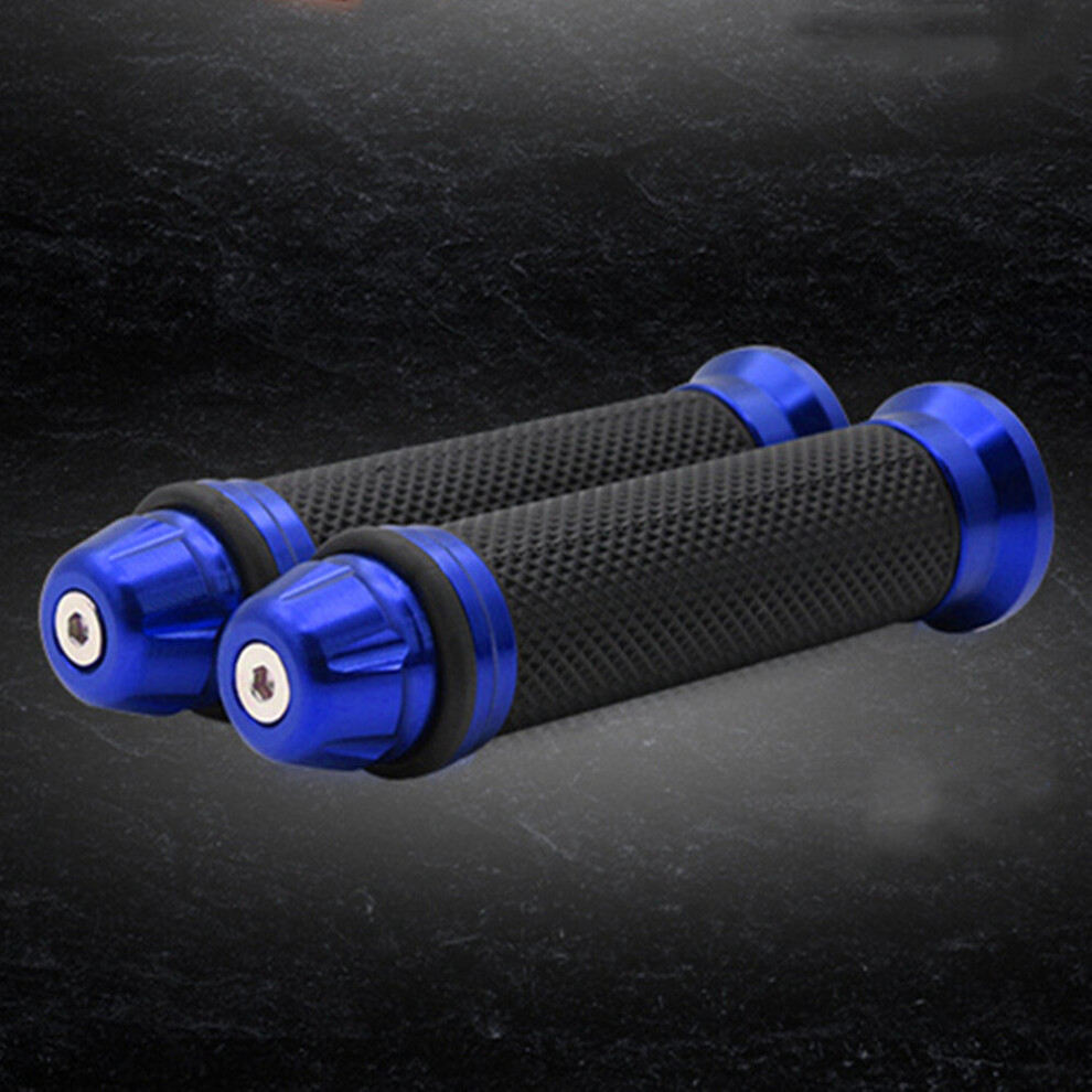 (A-B ) Itmtb Motorcycle Grips Aluminum Alloy Electric Scooter Mopeds Handlebar Grip Rubber Bicycle Handle Throttle Modified Accessories Blue 4858099169254