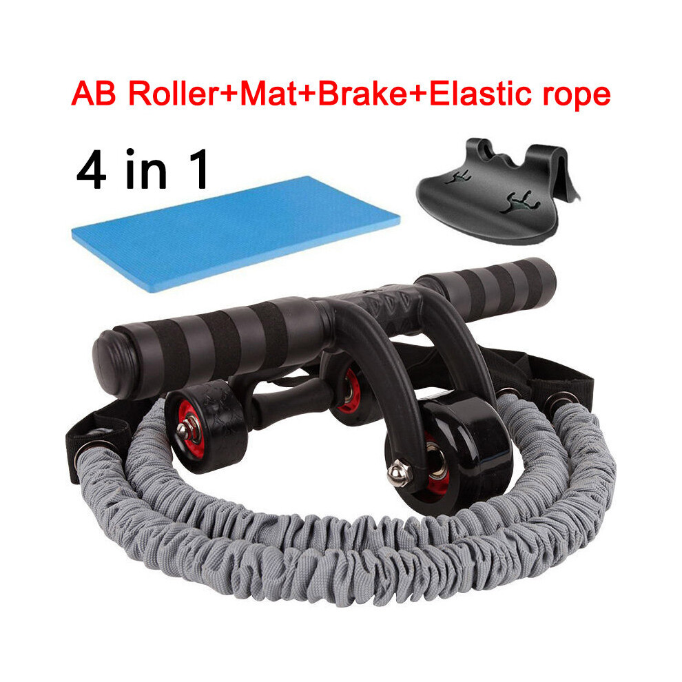 Photos - Ab Wheel  No Noise 3 Wheels Abdominal Roller Home Fitness Equipment Muscle Exercise Body Arm Waist Gym AB Exercise Power Mu(a-4 in 1)
