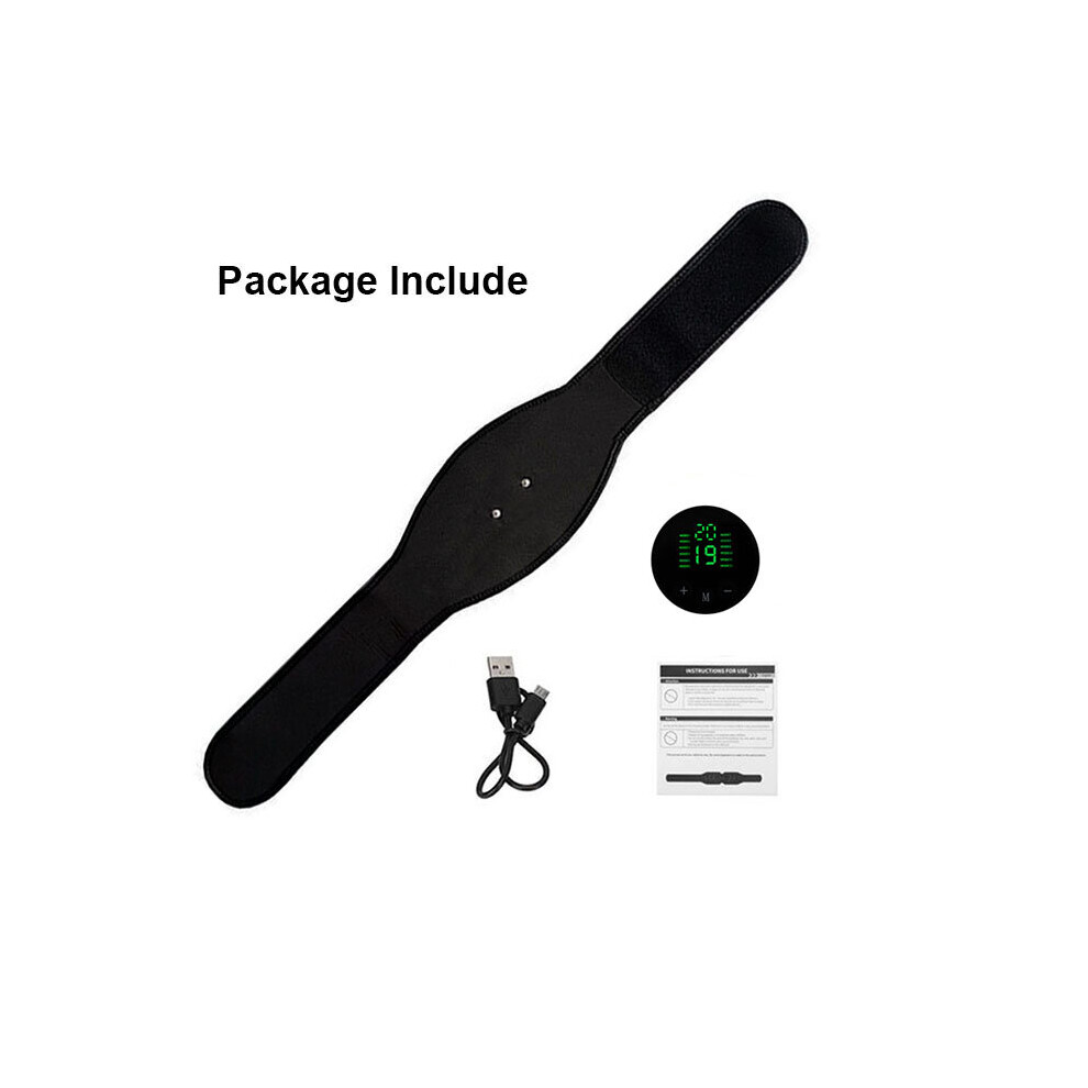 (a-One Set) EMS Vibration Slimming Belt Abdominal Muscle Stimulator Toner Body Waist Belly Exerciser USB Recharge Home Fitness Equipment-image-OPC-PBVBSBB-NEW