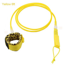 (a-YELLOW 6ft) 6/8/10/12ft Surfboard Foot Rope Safety TPU Nylon Stainless Steel Surf Leash Polyurethane TPU Nylon Stainless Steel Surf Leash