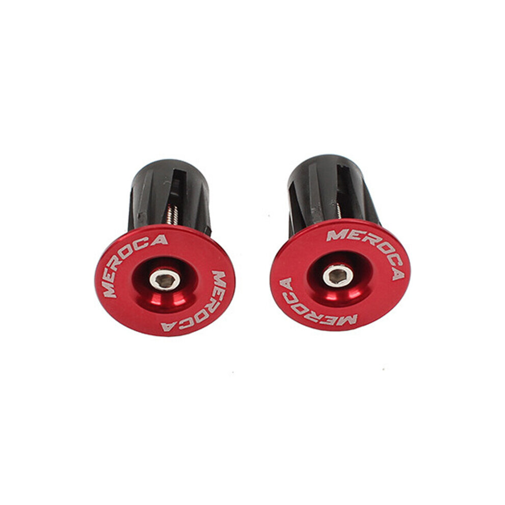 Photos - Grip & Bar End  1Pair Bicycle Grips MTB Bike Handlebar Grips Non-slip Cycling sponge Handle Grips with Lock Shock-absorbin(a-End plugs-red)