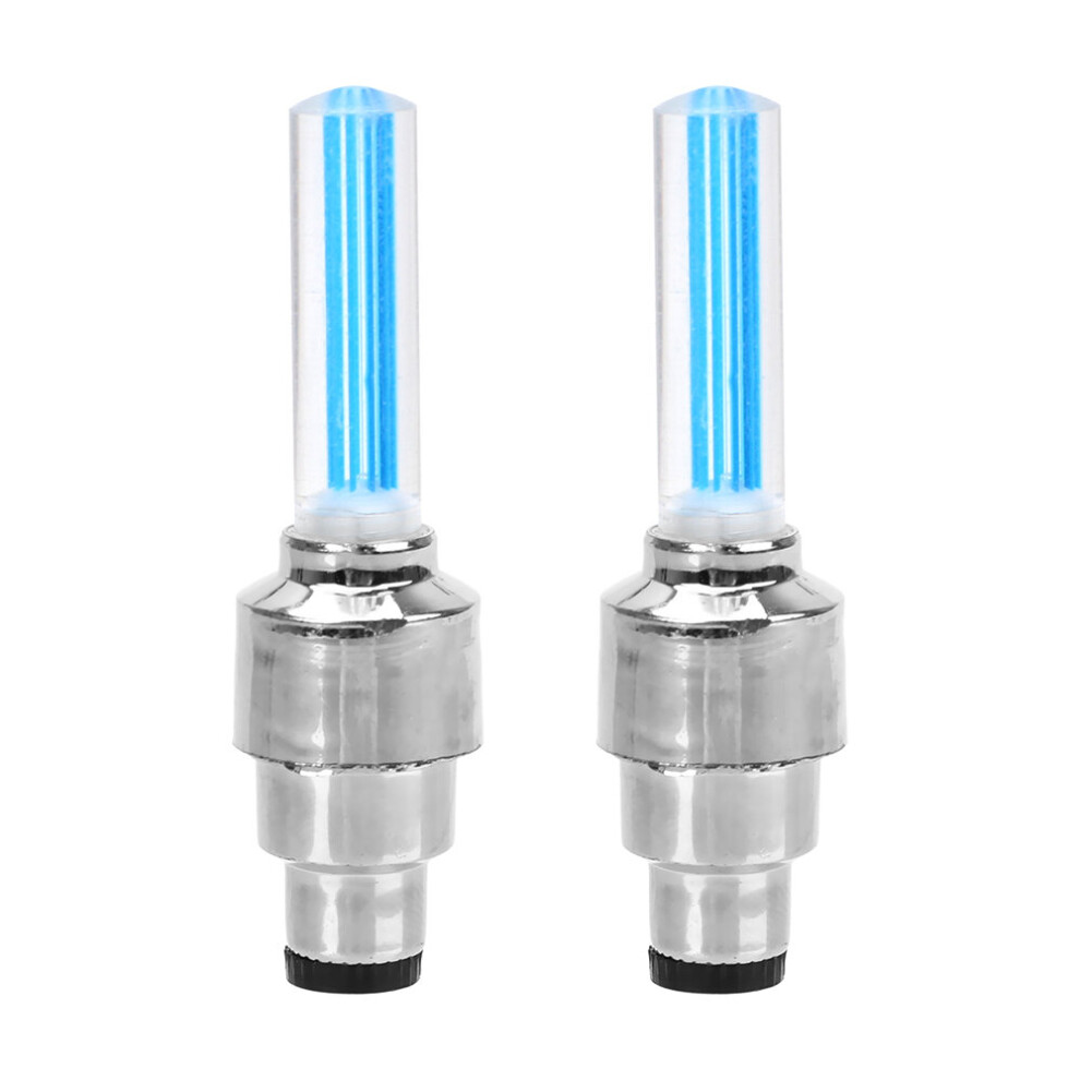 (a-Blue) 2PCS/lot Car Wheel LED Light Motocycle Bike Light Tire Valve Cap Decorative Lantern Tire Valve Cap Flash Spoke Neon Lamp Bicyle-image-OPC-PBVBT5P-NEW