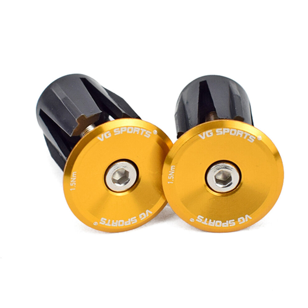 Photos - Other Steering Components  1 Pair Bike Grip Handle Bar End Cap Aluminium Alloy MTB Handlebar Grips Plugs Caps for Bicycle Handlebar Accessorie(a-Gold)