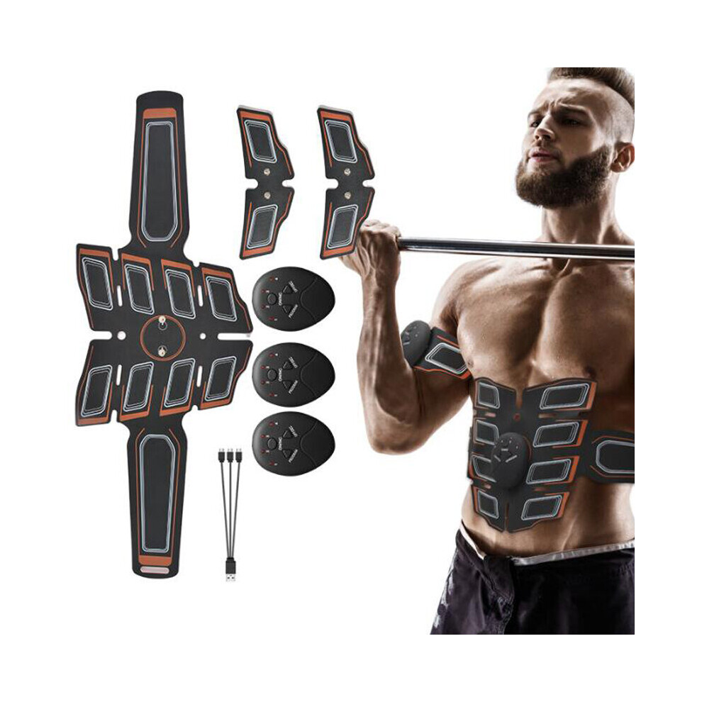 (a-02 Battery) EMS Current Abdominal Strengthening Instrument Abdominal Exerciser 8-pack Abdominal Muscles Fitness Modeling Sport Ab Rollers-image-OPC-PBVBQJP-NEW