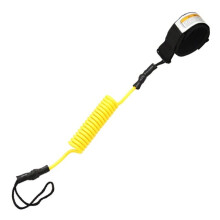 (a-Yellow) Surf Board Leash Surfing SUP Leash Elastic Coiled Stand UP Paddle Board Safety Hand/Foot Straps Surfboard Raft Kayak Rope