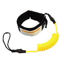 (a-Yellow) Safety Surf Foot Leg Rope 5mm TPU Stand UP Paddle Board Longboard Coiled Surfboard Traction Ankle Leash Surfing Accessories