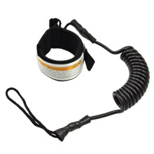(a-Black) Surf Board Leash Surfing SUP Leash Elastic Coiled Stand UP Paddle Board Safety Hand/Foot Straps Surfboard Raft Kayak Rope