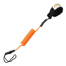 (a-Orange) Surf Board Leash Surfing SUP Leash Elastic Coiled Stand UP Paddle Board Safety Hand/Foot Straps Surfboard Raft Kayak Rope