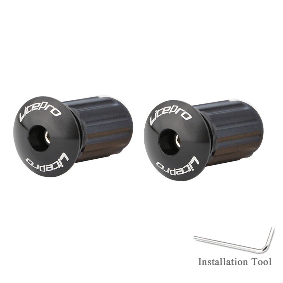 Photos - Grip & Bar End  Bike Expansion Grip Bar End Cap Handle Aluminium Alloy Grip Bar End Cap MTB Handlebar Grips Plugs Caps for Bicycle(a-Black)