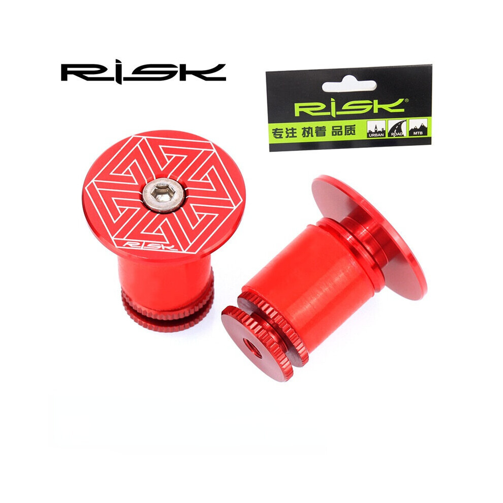 Photos - Other Steering Components  Risk Bicycle Grip Handlebar End Cap Cover Aluminium Alloy Lock Mtb Mountain Bike Handle Bar Grips End Plugs Road(a-red - A)
