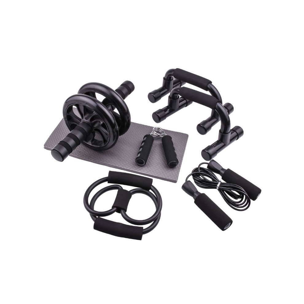 Photos - Ab Wheel AB Roller Abdominal Tonifying Wheel Abdominal Reducer Combination Set Abdominal Muscle Tonifying Wheel Indoor Fitne(a-Gray)