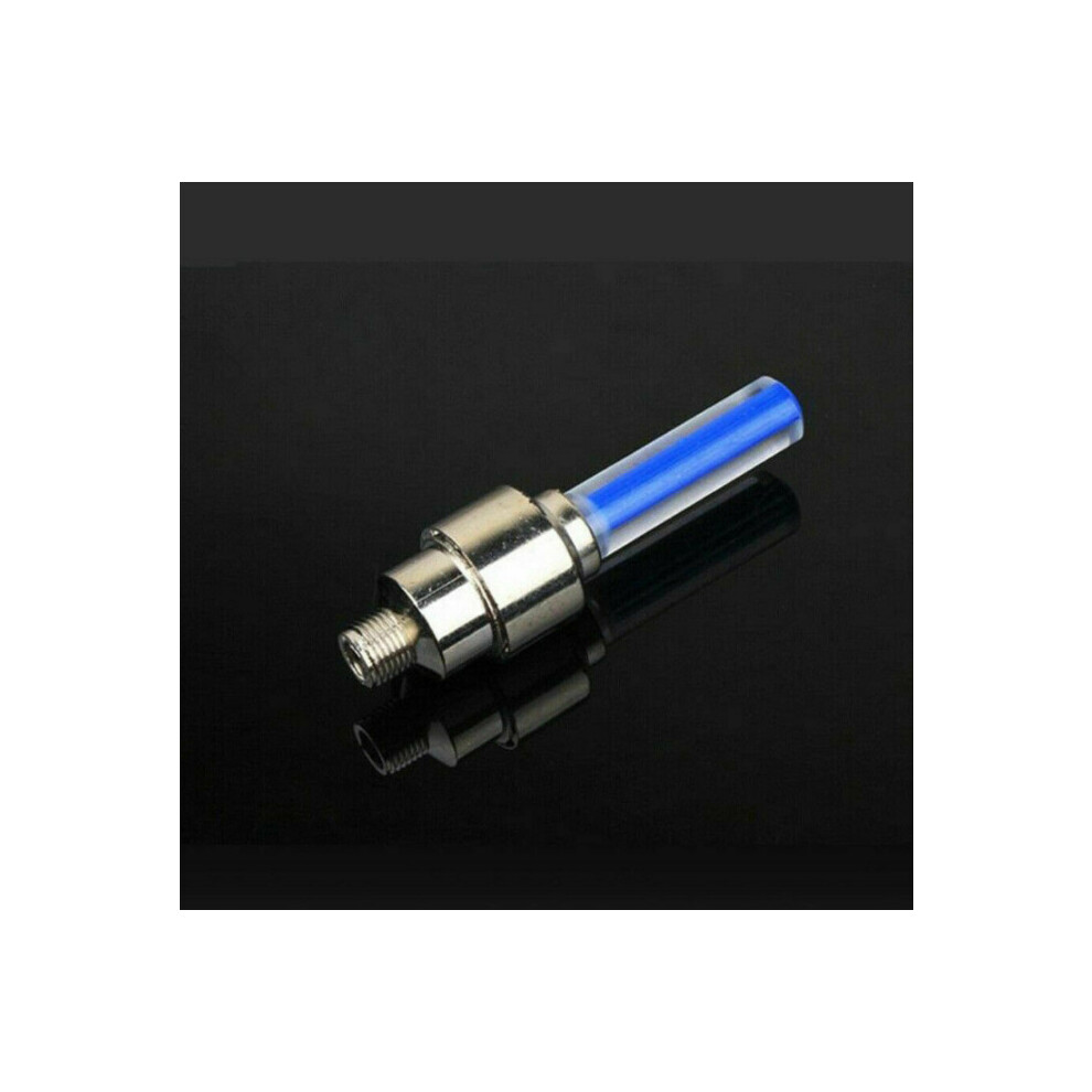 (A-) 2Pcs Car Wheel Led Motocycle Bike Bicycle Tire Valve Cap Decorative Lantern Tire Valve Cap Flash Spoke Neon Lamp Blue/Light 4854615600768