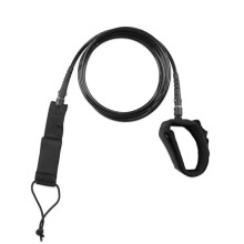 (a-Black) Ankle Strap Stand Up Paddle Surfboard Leash Surf Safety Lanyard Foot Rope Special Foot Rope Surfing Safety Straight 2.5 Meters