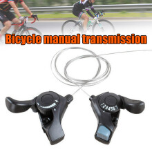 (a-1) 1 Pair 3x7 Speed Thumb Gear Shifter Levers for Moutain Bike Combo with Inner Shifts Cables Bicycle Accessories WHStore