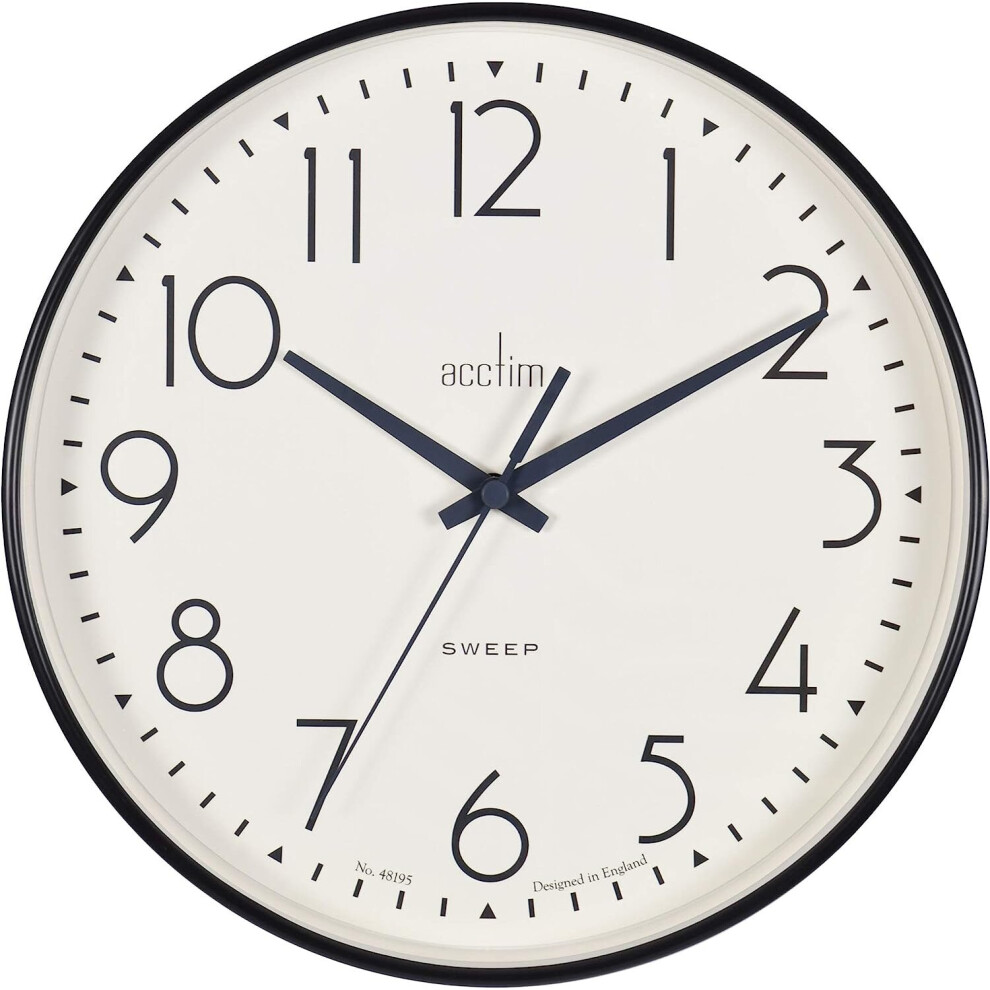 Acctim Earl Sweep Wall Clock Black 22563