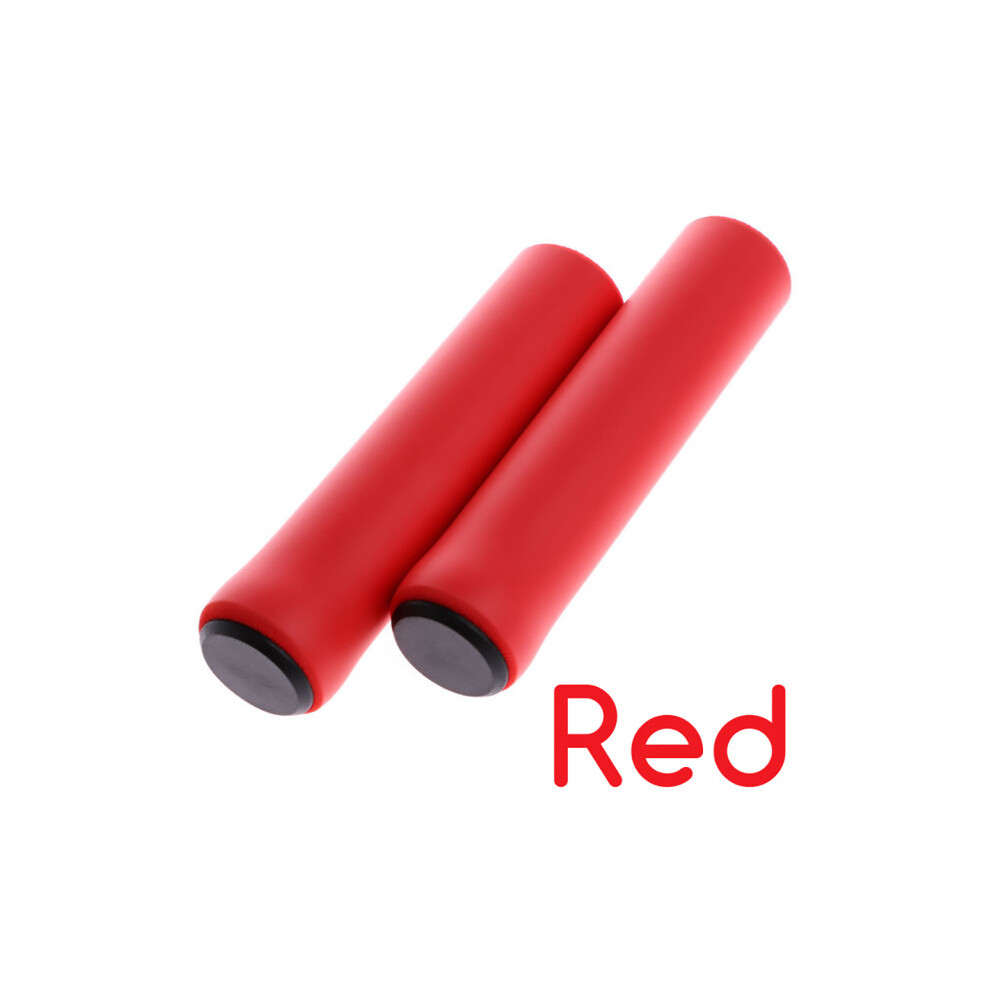 Photos - Grip & Bar End  1 Pair Silicone Cycling Bike Grips Super Light Anti-slip Strong Support Outdoor MTB Mountain Bicycle Handles Bike Ac(a-Red)