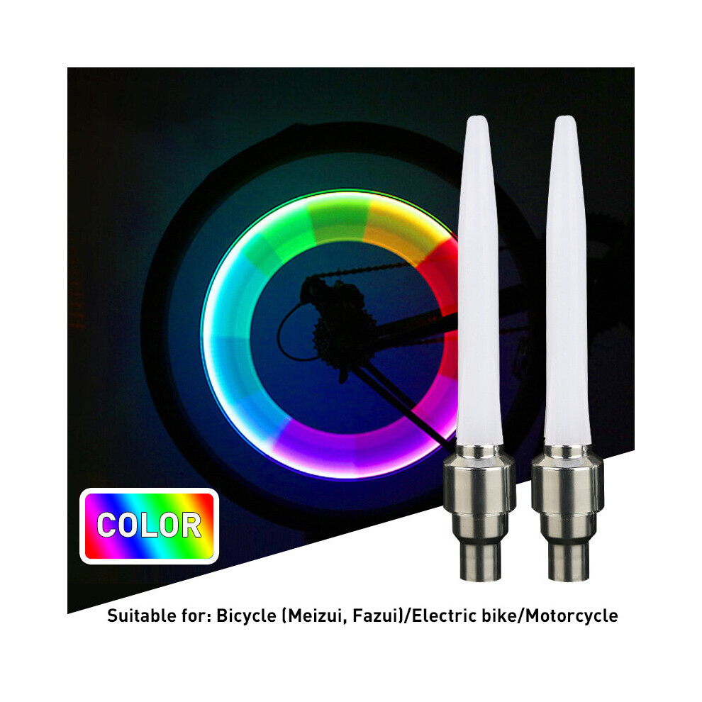 Photos - Climbing Gear  2pcs Bike Valve Light Colorful MTB Bike Bicycle Light LED Tire Valve Cap Light Cycling Flashlight With Battery(a-Colorful)
